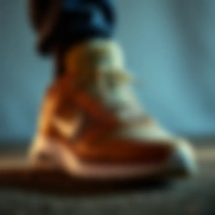 Close-up of Nike shoe detailing and craftsmanship