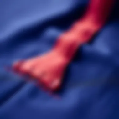 Detailed view of high-quality fabric and stitching