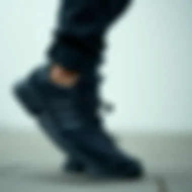 Elegance in Every Step Elegant design showcasing the Adidas black footwear