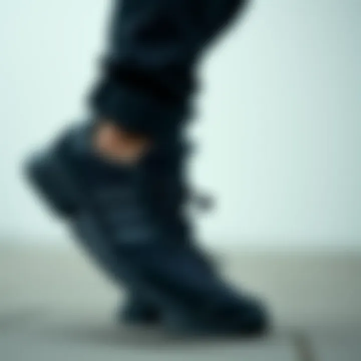 Elegance in Every Step Elegant design showcasing the Adidas black footwear