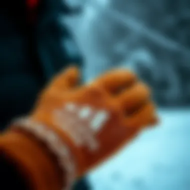 Showcasing the comfort and warmth of winter gloves