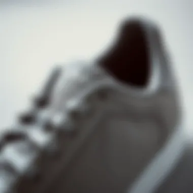 Quality Materials of Adidas Forum Low Close-up of Adidas Forum Low Grey materials highlighting quality.