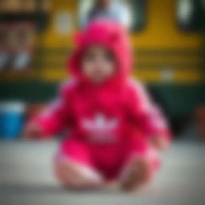 Adidas girl's baby tracksuit in vibrant colors