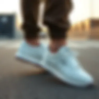 Adidas shoes paired with trendy athletic apparel