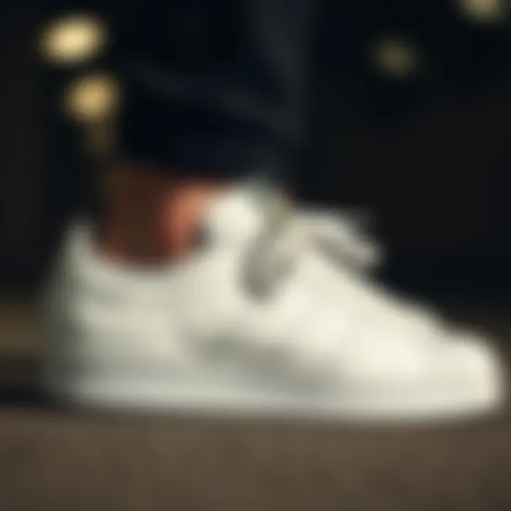 A detailed view of the Adidas Superstar Classic's comfort features