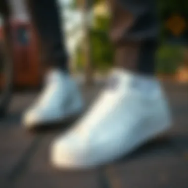 Comfortable fit of Adidas Superstar laceless shoes in daily settings