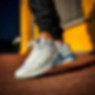 Stylish ensemble featuring Adidas Tensaur Run sneakers paired with modern athletic wear.