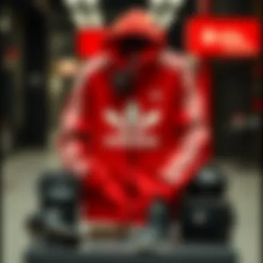 Stylish Adidas tracksuit displayed with accessories