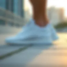 Classic design of Adidas white shoes showcasing elegance and style.