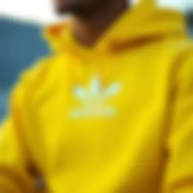 Innovative design elements of the Adidas yellow sweatshirt