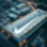 Aerial view of the Nike factory in Antalya