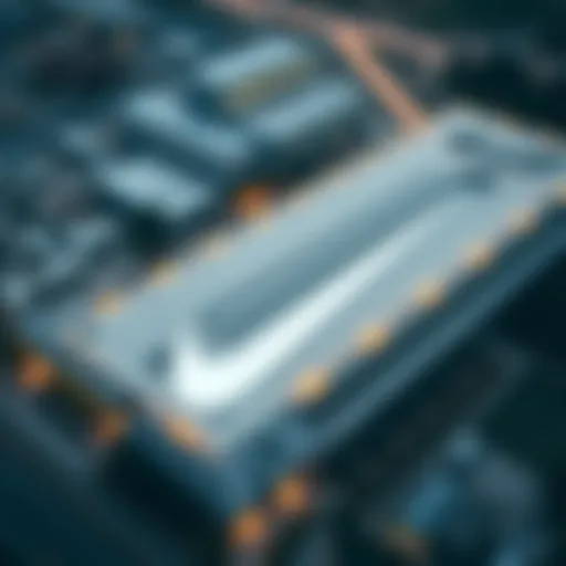 Aerial view of the Nike factory in Antalya