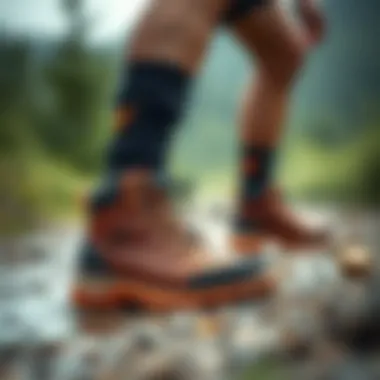 Athletes Experiencing the Advantages of Waterproof Boots Athletes showcasing the benefits of waterproof boots during activities