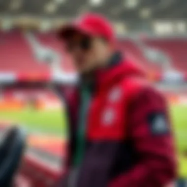 Casual look with Bayern Munich outerwear at a game