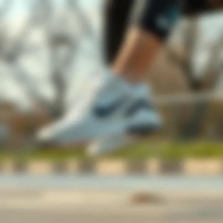 Dynamic action shot of wearing Nike TN during sports