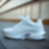 Elegant white Nike TN shoes showcasing sleek design