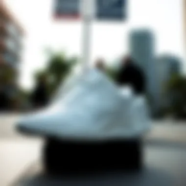 White Nike TN in an urban setting highlighting style