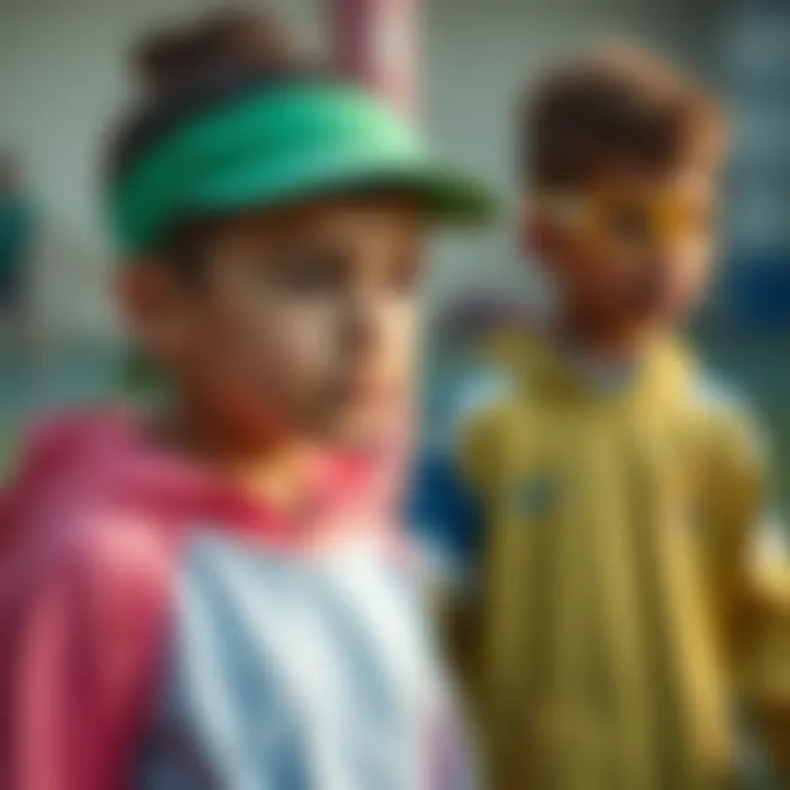 Vibrant Hues in Children's Sportswear Color palette showcasing vibrant hues for children's sportswear