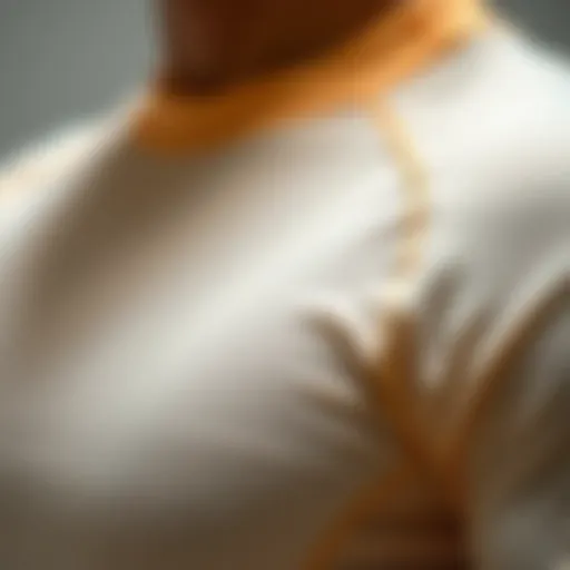 A close-up of a compression shirt showcasing its fabric and texture