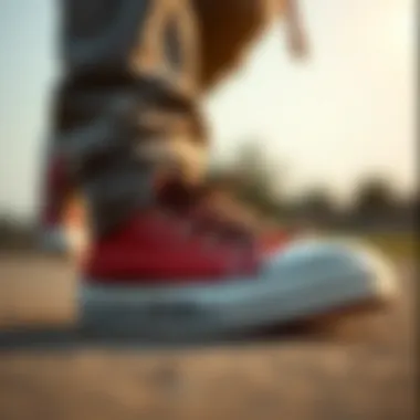 Stylish Converse children's shoes in action