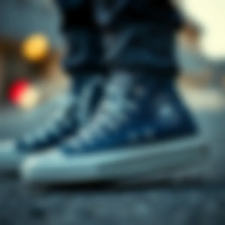 Highlighting the balance between performance and elegance in Converse designs.