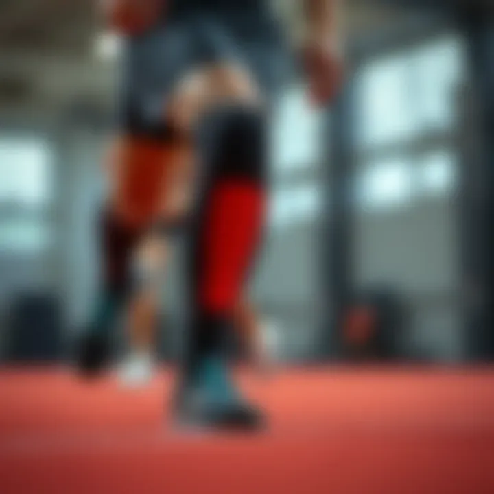 Visualization of the advantages of using knee supports in sports performance