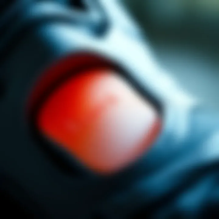 Close-up view of comfortable sports shoe cushioning.