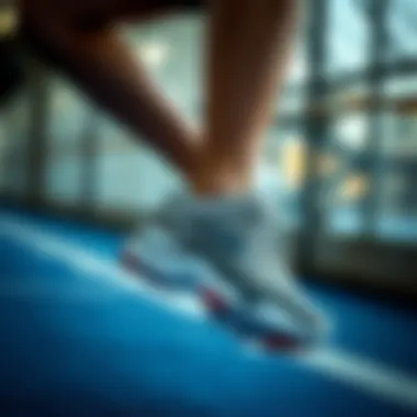 Young athlete showcasing performance in sports shoes.