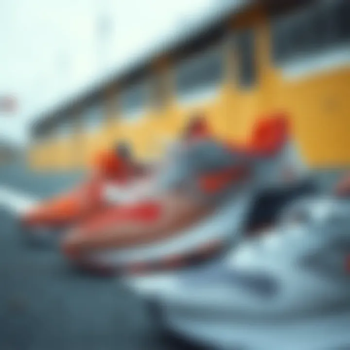 Variety of sports shoes for different athletic activities.