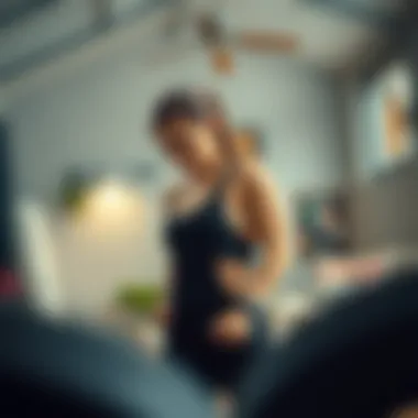 Motivational home workout setting