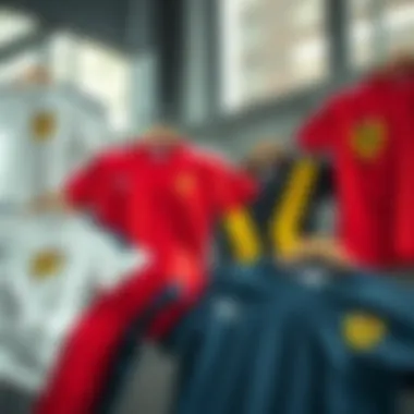 Unique Design Features of Ferrari Puma T-Shirts Stylish arrangement of Ferrari Puma t-shirts highlighting their unique designs