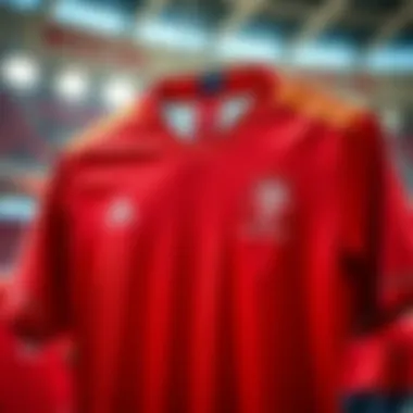 Display of the vibrant colors of the Galatasaray jersey