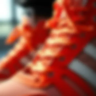 Close-up of the materials used in high-quality sports footwear