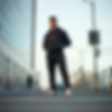 Casual Outfit Featuring Jordan Tracksuit Bottoms Combination of Jordan tracksuit bottoms with casual footwear