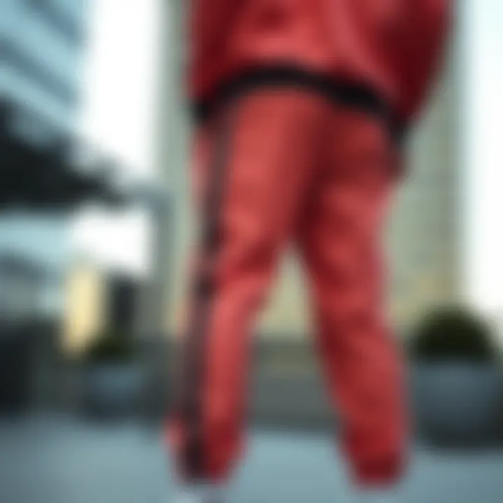 Stylish Jordan Tracksuit Bottoms in Urban Setting Stylish Jordan tracksuit bottoms showcased in a modern urban setting