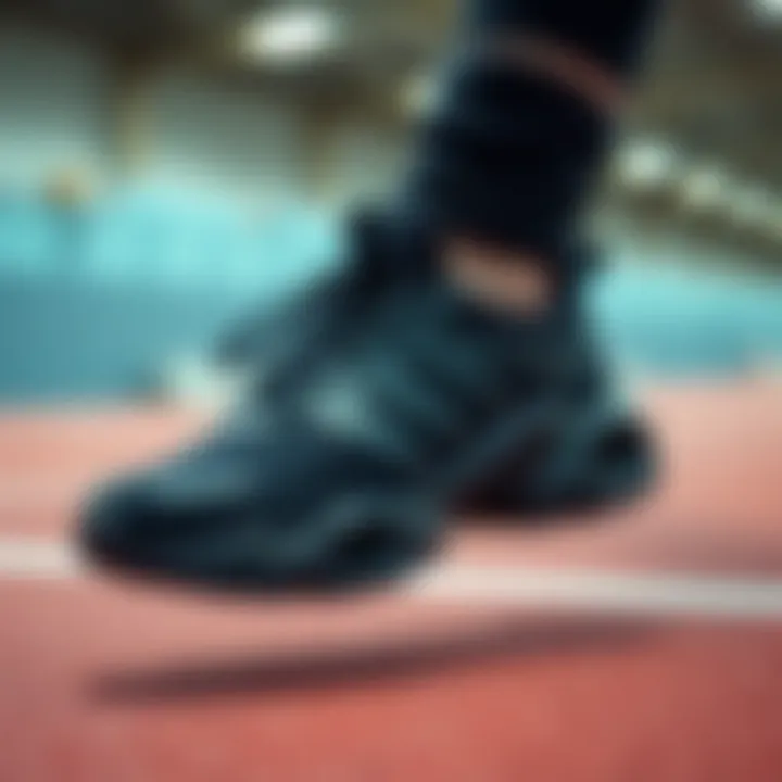Innovative technologies used in black sports footwear