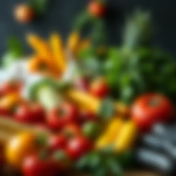 A vibrant assortment of fresh fruits and vegetables
