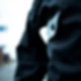 A close-up view showcasing the high-quality fabric of Kinetix rain jackets.