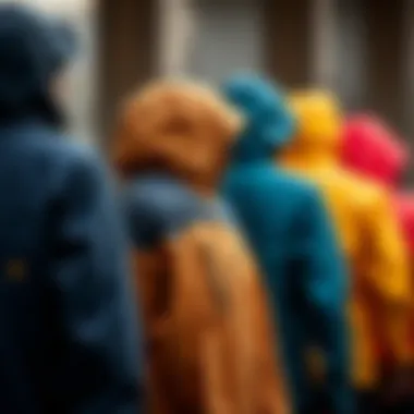 Diverse Styles of Kinetix Rain Jackets A variety of Kinetix rain jacket styles displayed together.