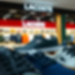 Lacoste outlet showcasing a variety of stylish shoes