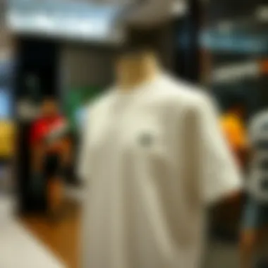 Stylish Lacoste t-shirt displayed in a fashionable environment