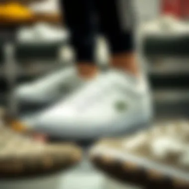 Lacoste white shoes on display highlighting comfort and versatility