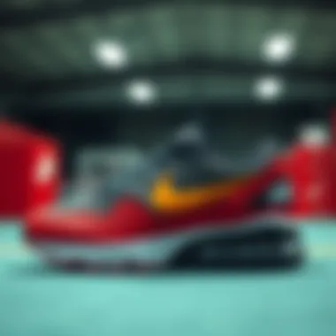 Diverse styles of Nike Air Max shoes for athletes