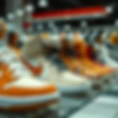 Diverse Styles of Nike High Top Shoes Different styles of Nike high top shoes on display