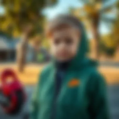 Stylish Outdoor Nike Children's Jacket Stylish Nike children's jacket in an outdoor setting