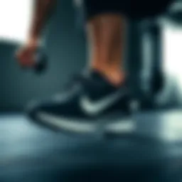 Dynamic athlete showcasing Nike lifting shoes during workout
