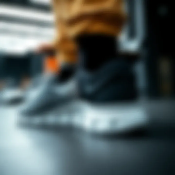 Fashion Meets Functionality in Nike Lifting Shoes Stylish Nike lifting shoes displayed in a fashionable setting