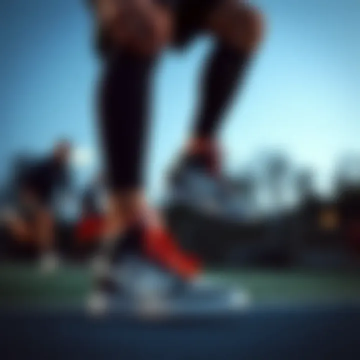 Versatile Sports Usage of Nike High-Top Shoes Athlete demonstrating versatility in different sports while wearing Nike high-top shoes