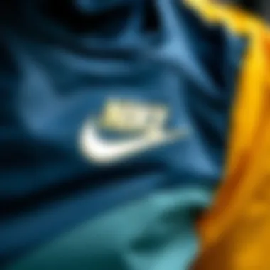 Durable Fabric of Nike Jacket Close-up of Nike jacket fabric showcasing its durability