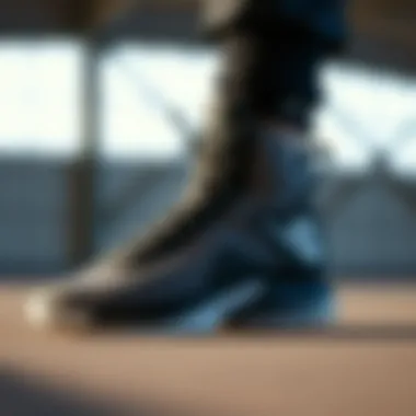 Close-up of Nike Jordan Zion sneaker design details